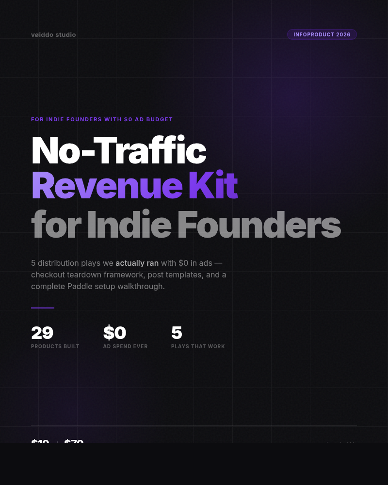 No-Traffic Revenue Kit cover